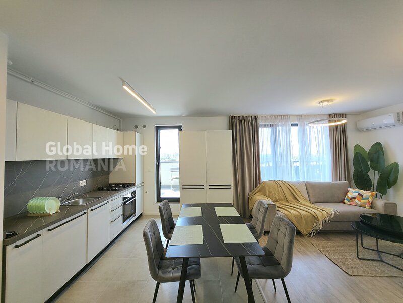 Pipera, open view 3 rooms penthouse, terrace 16sqm, H Pipera Lake, Porsche Nord